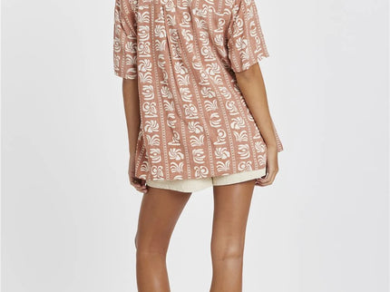 Sisstrevolution Sisstrevolution Dames Island Beauty Woven Shirt Henna