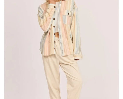 Sisstrevolution Sisstrevolution Dames Matty Shacket Sea Salt