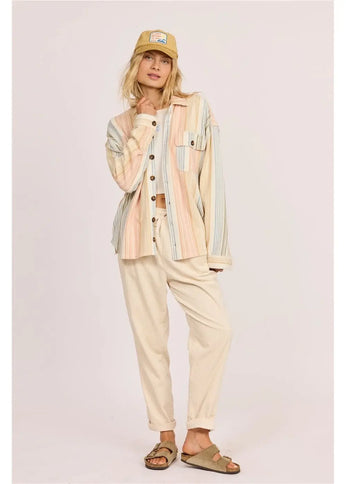 Sisstrevolution Sisstrevolution Dames Matty Shacket Sea Salt