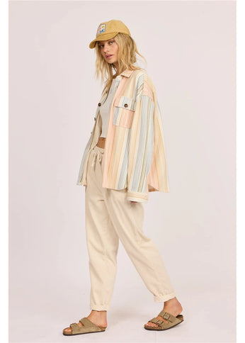 Sisstrevolution Sisstrevolution Dames Matty Shacket Sea Salt