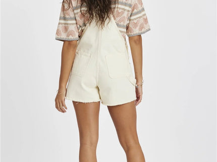 Sisstrevolution Sisstrevolution Dames Salty Days Woven Short Overall Sea Salt