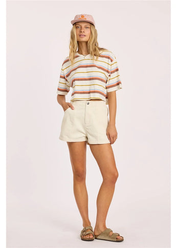 Sisstrevolution Sisstrevolution Feeling Free SS Knit Tee Sea Salt