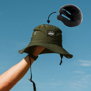 Smile Surfwear Smile Surfwear Reef Ranger 1.0 Surf Hat / Helmet Ocean Olive