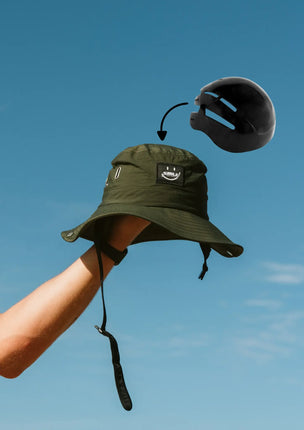 Smile Surfwear Smile Surfwear Reef Ranger 1.0 Surf Hat / Helmet Ocean Olive