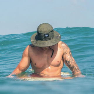 Smile Surfwear Smile Surfwear Reef Ranger 1.0 Surf Hat / Helmet Ocean Olive