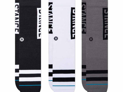 Stance Stance The OG Crew Socks 3 Pack Black White