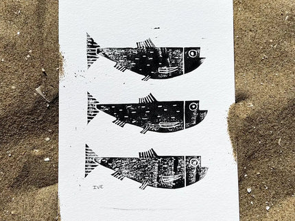 Studio Els Studio Els Lino Print 3 Haringen