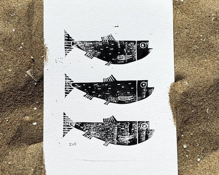 Studio Els Studio Els Lino Print 3 Haringen