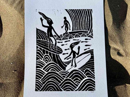 Studio Els Studio Els Surfers Print A4 Black