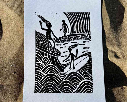 Studio Els Studio Els Surfers Print A4 Black