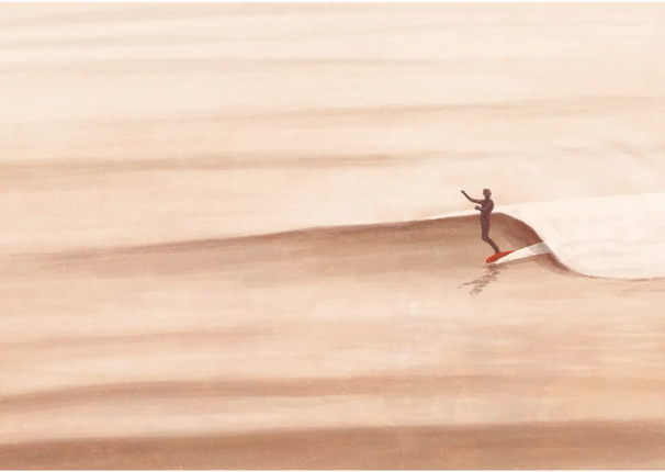 StudioTrev Trevor Humphres Longboard Noserider Ansichtkaart