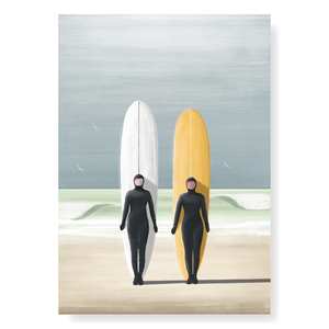 StudioTrev Trevor Humphres Surfergirls Winter Ansichtkaart