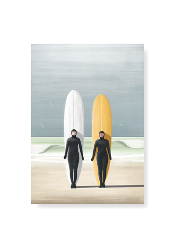 StudioTrev Trevor Humphres Surfergirls Winter Ansichtkaart