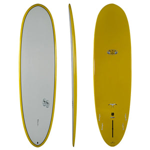Surftech Donald Takayama Takayama 7'4 Scorpion 2 - Tuflite V-Tech - FCS II - 4 + 1 Fin Yellow