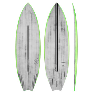 Torq Torq Go-Kart ACT - Futures - 5 Fin - Green Rail