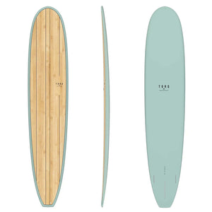 Torq Torq Longboard TET - Futures - 2 + 1 Fin - Wood Deck 9'1 Palm Green