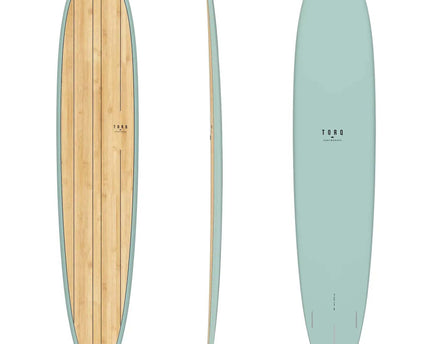 Torq Torq Longboard TET - Futures - 2 + 1 Fin - Wood Deck 9'1 Palm Green