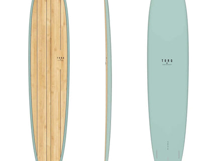 Torq Torq Longboard TET - Futures - 2 + 1 Fin - Wood Deck 9'1 Palm Green