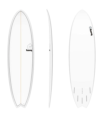 Torq Torq Mod Fish TET - Futures - 5 Fin 5'11 White Pinline
