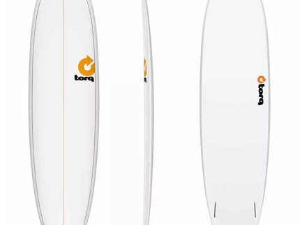 Torq Torq V+ TET Surfboard 7'4" Futures - 3 Fin - White Pinline