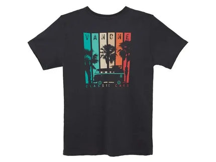 Van One Classic Cars Van One Classic Cars T-Shirt Retro Stripes Black