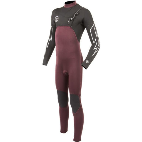 Vissla Vissla 7 Seas Boys 3/2 Bolt Wetsuit Chest Zip - Wine