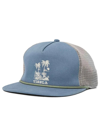 Vissla Vissla Double Shaka Trucker Hat Blue Haze