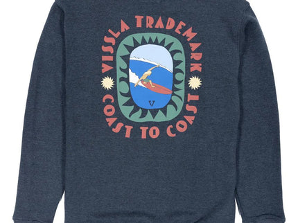 Vissla Vissla Heren Coastal Life Eco Fleece Crewneck Black Heather