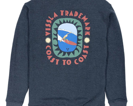 Vissla Vissla Heren Coastal Life Eco Fleece Crewneck Black Heather