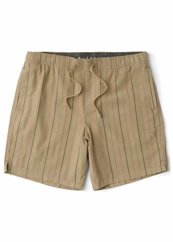 Vissla Vissla Heren Rails Cord 18" Elastic Walkshorts Light Khaki