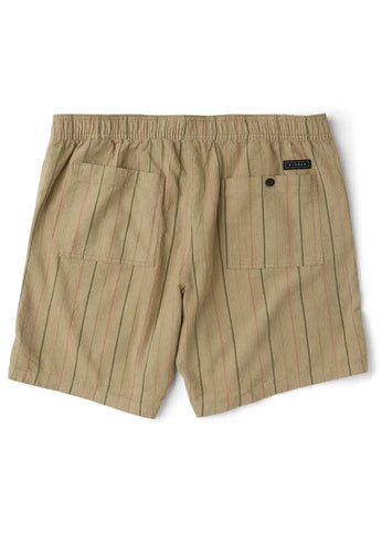 Vissla Vissla Heren Rails Cord 18" Elastic Walkshorts Light Khaki