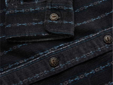 Vissla Vissla Heren Rails Cord Printed Eco LS Shirt Phantom