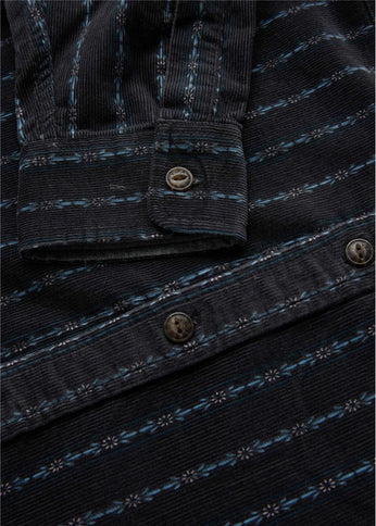 Vissla Vissla Heren Rails Cord Printed Eco LS Shirt Phantom
