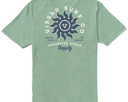 Vissla Vissla Heren Spins Organic Tee Jade