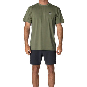 Vissla Vissla Heren Twisted Eco Short Sleeve Lycra Sea Army Heather