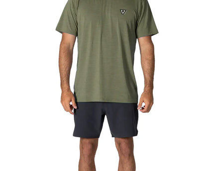 Vissla Vissla Heren Twisted Eco Short Sleeve Lycra Sea Army Heather