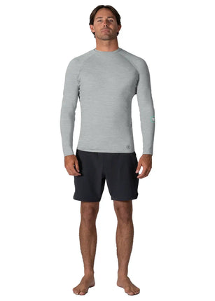 Vissla Vissla Heren Warm Seas Eco LS Lycra Grey Heather