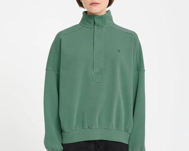 Volcom Volcom Dames Reetrostone Up Sweatshirt Evergreen