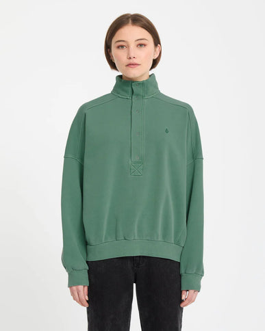 Volcom Volcom Dames Reetrostone Up Sweatshirt Evergreen