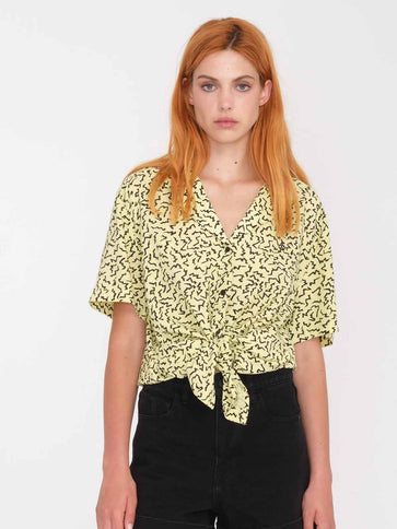 Volcom Volcom Dames Surfpunk Woven Shirt Aura Yellow