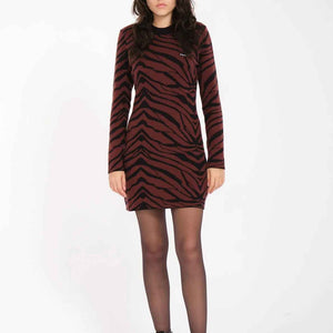 Volcom Volcom Dames Zebra Dress Bitter Chocolate