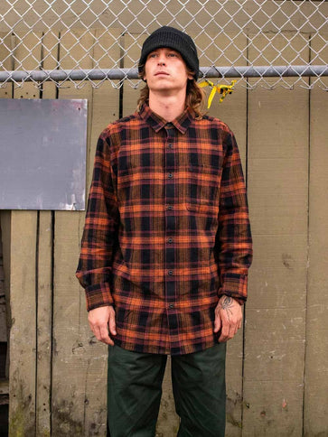 Volcom Volcom Heren Baystone Flannel LS Black