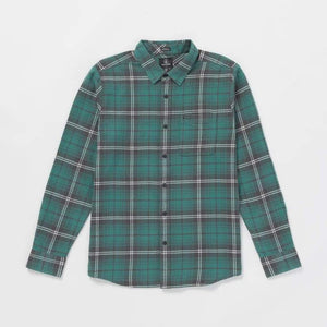 Volcom Volcom Heren Caden Plaid LS Shirt Sea Green