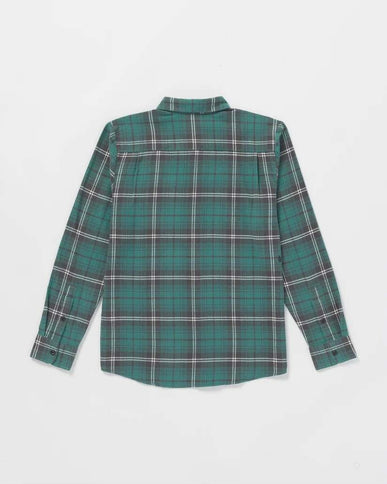 Volcom Volcom Heren Caden Plaid LS Shirt Sea Green