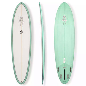 Walden Surfboards Walden Deviled Egg - Trueride PU - FCS II - 4 + 1 Fin 7'0 Teal
