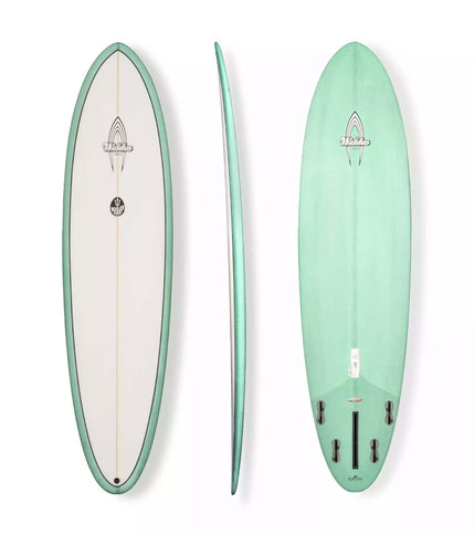 Walden Surfboards Walden Deviled Egg - Trueride PU - FCS II - 4 + 1 Fin 7'0 Teal