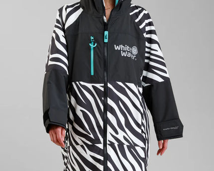 White Water White Water Surf Poncho Jas Hardshell Zebra print