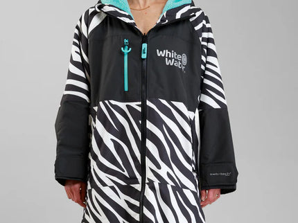 White Water White Water Surf Poncho Jas Hardshell Zebra print