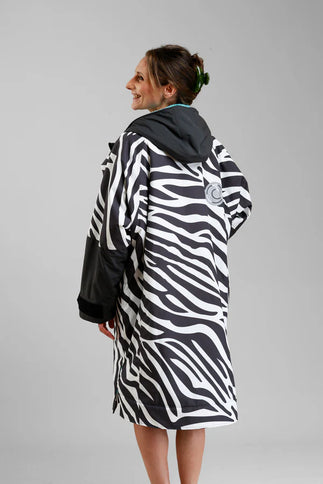 White Water White Water Surf Poncho Jas Hardshell Zebra print